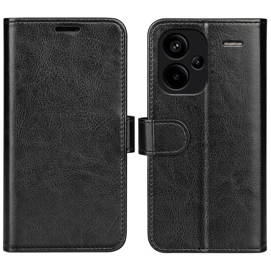 Xiaomi Redmi Note 13 Pro Plus Hoesje - MobyDefend Wallet Book Case (Sluiting Achterkant) - Zwart