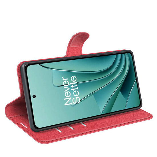 OnePlus Nord 3 Hoesje - MobyDefend Kunstleren Wallet Book Case (Sluiting Voorkant) - Rood