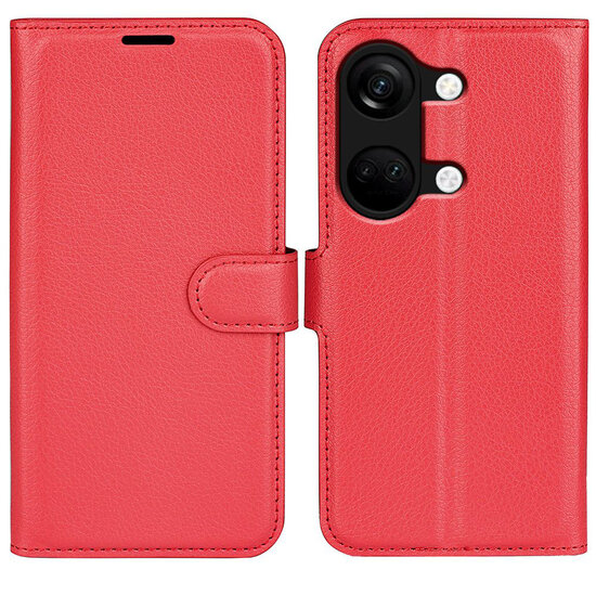 OnePlus Nord 3 Hoesje - MobyDefend Kunstleren Wallet Book Case (Sluiting Voorkant) - Rood