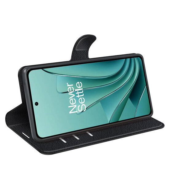 OnePlus Nord 3 Hoesje - MobyDefend Kunstleren Wallet Book Case (Sluiting Voorkant) - Zwart