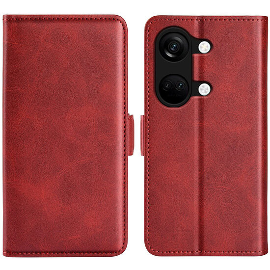 OnePlus Nord 3 Hoesje - MobyDefend Luxe Wallet Book Case (Sluiting Zijkant) - Rood