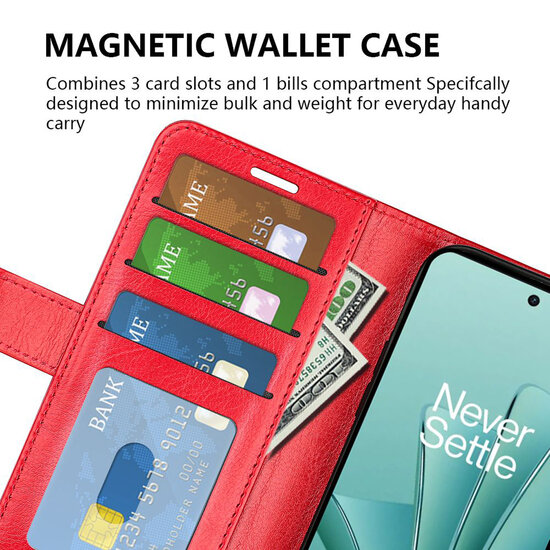 OnePlus Nord 3 Hoesje - MobyDefend Wallet Book Case (Sluiting Achterkant) - Bruin