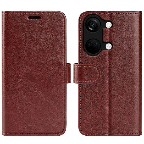 OnePlus Nord 3 Hoesje - MobyDefend Wallet Book Case (Sluiting Achterkant) - Bruin