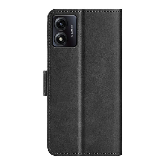 Motorola Moto E13 Hoesje - MobyDefend Luxe Wallet Book Case (Sluiting Zijkant) - Zwart