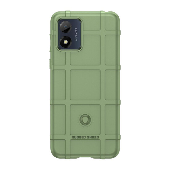 Motorola Moto E13 Hoesje - Mobydefend Rugged Shield TPU Backcover - Groen