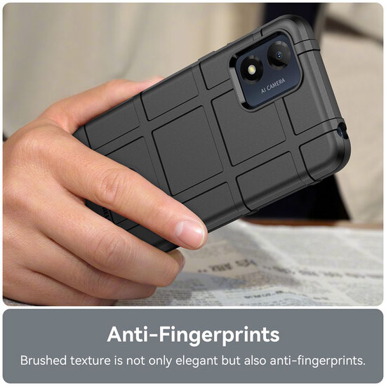 Motorola Moto E13 Hoesje - Mobydefend Rugged Shield TPU Backcover - Zwart