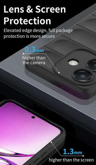 Oppo A60 5G  / Oppo A40 / Oppo A40m Hoesje - MobyDefend TPU Gripcase - Paars