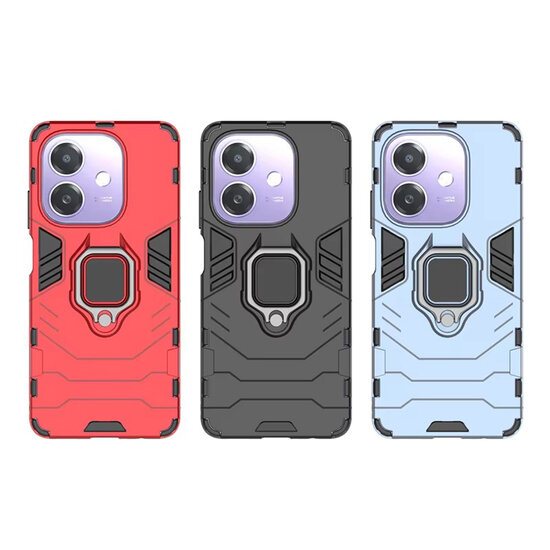 Oppo A60 5G  / Oppo A40 / Oppo A40m Hoesje - MobyDefend Dubbelgelaagde Pantsercase Met Standaard - Zwart