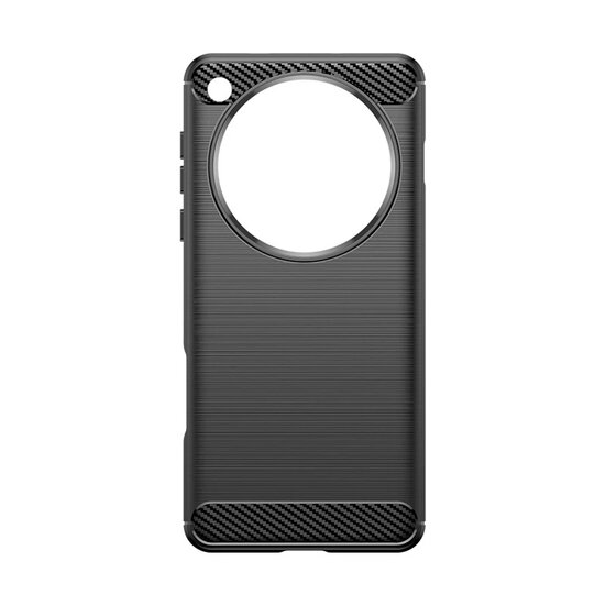 Oppo Find X8 Pro Hoesje - MobyDefend TPU Backcover - Geborstelde Metaal &amp; Carbon-Look - Zwart