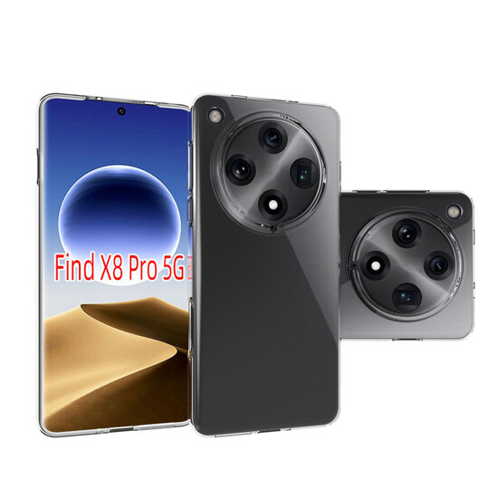 Oppo Find X8 Pro Hoesje - MobyDefend Transparante TPU Backcover - Volledig Doorzichtig