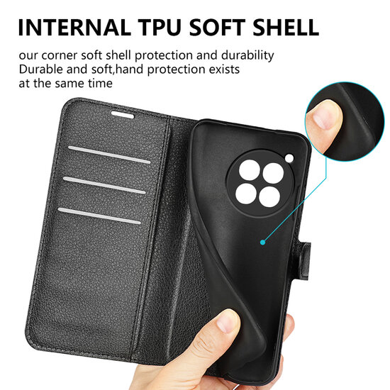 OnePlus 12R Hoesje - MobyDefend Kunstleren Wallet Book Case (Sluiting Voorkant) - Bruin
