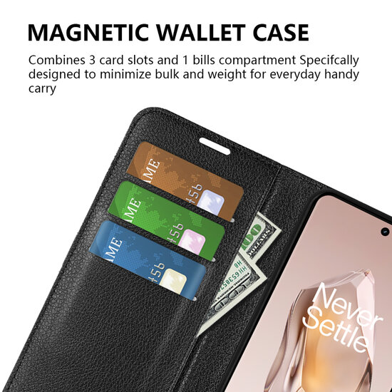OnePlus 12R Hoesje - MobyDefend Kunstleren Wallet Book Case (Sluiting Voorkant) - Bruin