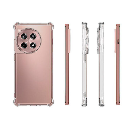 OnePlus 12R Hoesje - MobyDefend Transparante Shockproof TPU Backcover - Verstevigde Hoeken - Volledig Doorzichtig
