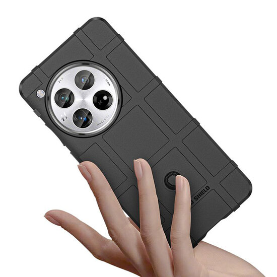 OnePlus 12 Hoesje - Mobydefend Rugged Shield TPU Backcover - Zwart