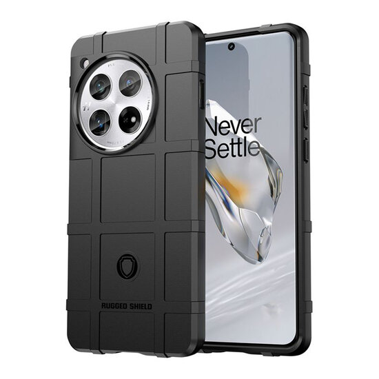 OnePlus 12 Hoesje - Mobydefend Rugged Shield TPU Backcover - Zwart