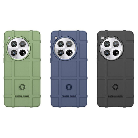 OnePlus 12 Hoesje - Mobydefend Rugged Shield TPU Backcover - Zwart