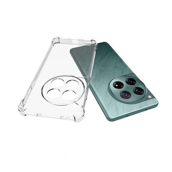 OnePlus 12 Hoesje - MobyDefend Transparante Shockproof TPU Backcover - Verstevigde Hoeken - Volledig Doorzichtig