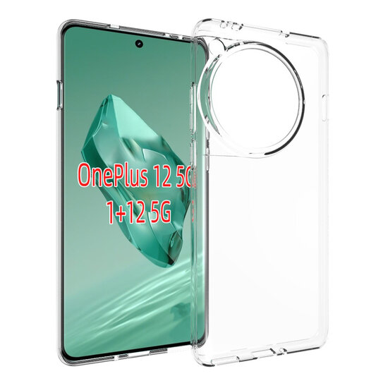 OnePlus 12 Hoesje - MobyDefend Transparante TPU Backcover - Volledig Doorzichtig