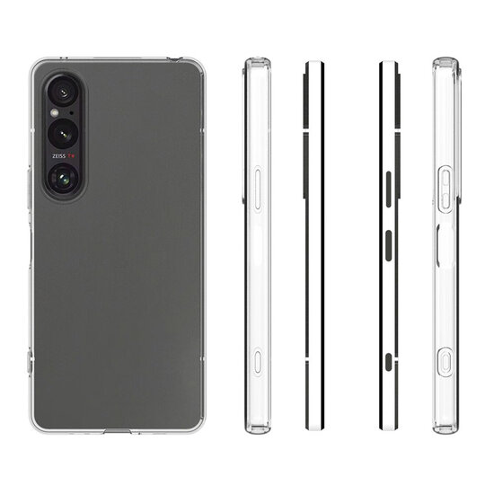 Sony Xperia 1 VI Hoesje - MobyDefend Transparante TPU Backcover - Volledig Doorzichtig