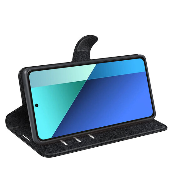 Xiaomi Redmi Note 13 4G Hoesje - MobyDefend Kunstleren Wallet Book Case (Sluiting Voorkant) - Zwart