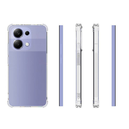 Xiaomi Redmi Note 13 4G Hoesje - MobyDefend Transparante Shockproof TPU Backcover - Verstevigde Hoeken - Volledig Doorzichtig
