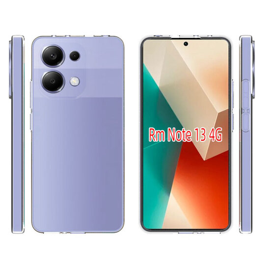 Xiaomi Redmi Note 13 4G Hoesje - MobyDefend Transparante TPU Backcover - Volledig Doorzichtig