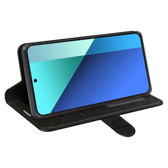 Xiaomi Redmi Note 13 4G Hoesje - MobyDefend Wallet Book Case (Sluiting Achterkant) - Zwart