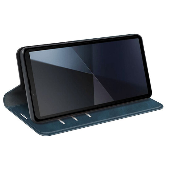 Sony Xperia 10 VI Hoesje - Luxe Wallet Bookcase (Magnetische Sluiting) - Blauw