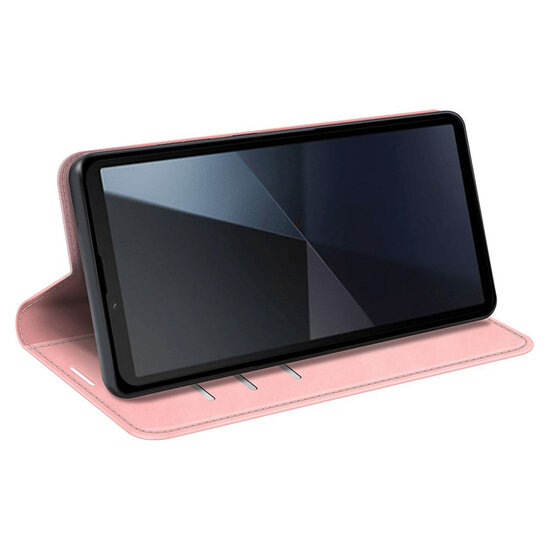 Sony Xperia 10 VI Hoesje - Luxe Wallet Bookcase (Magnetische Sluiting) - Roze