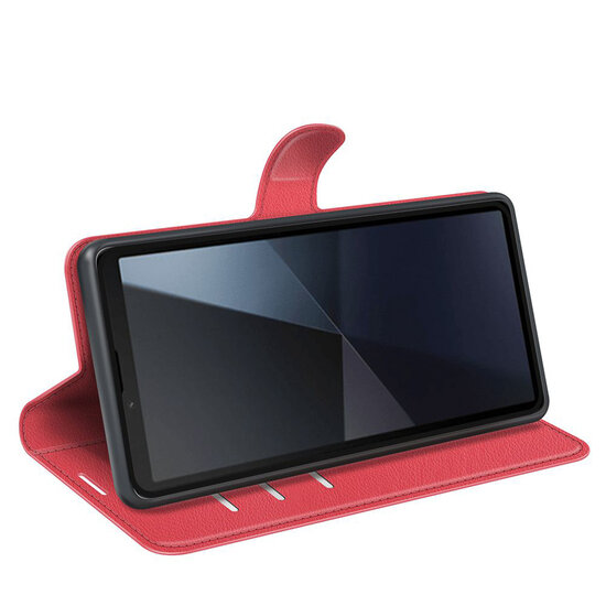 Sony Xperia 10 VI Hoesje - MobyDefend Kunstleren Wallet Book Case (Sluiting Voorkant) - Rood