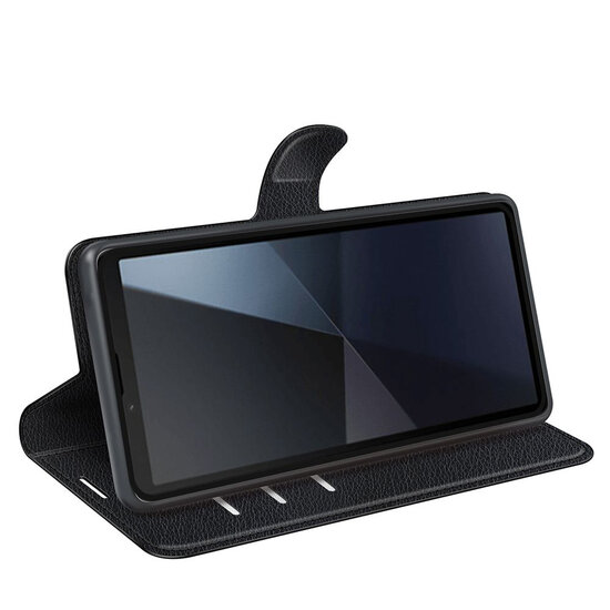 Sony Xperia 10 VI Hoesje - MobyDefend Kunstleren Wallet Book Case (Sluiting Voorkant) - Zwart