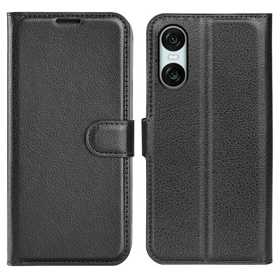 Sony Xperia 10 VI Hoesje - MobyDefend Kunstleren Wallet Book Case (Sluiting Voorkant) - Zwart