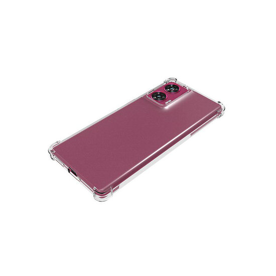 Motorola Edge 50 Fusion Hoesje - MobyDefend Transparante Shockproof TPU Backcover - Verstevigde Hoeken - Volledig Doorzichtig