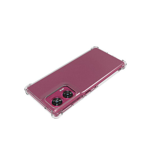 Motorola Edge 50 Fusion Hoesje - MobyDefend Transparante Shockproof TPU Backcover - Verstevigde Hoeken - Volledig Doorzichtig