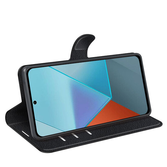 Xiaomi Redmi Note 13 Pro 5G Hoesje - MobyDefend Kunstleren Wallet Book Case (Sluiting Voorkant) - Zwart