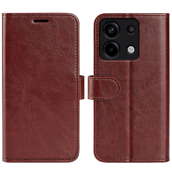Xiaomi Redmi Note 13 Pro 5G Hoesje - MobyDefend Wallet Book Case (Sluiting Achterkant) - Bruin