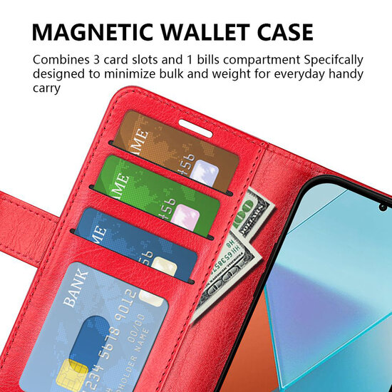 Xiaomi Redmi Note 13 Pro 5G Hoesje - MobyDefend Wallet Book Case (Sluiting Achterkant) - Bruin