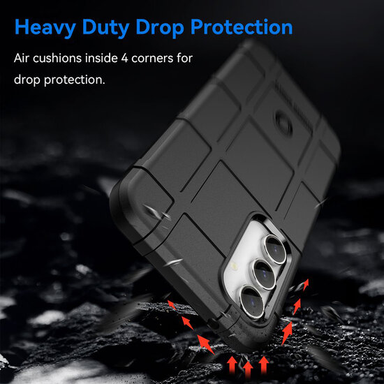 Samsung Galaxy S23 FE Hoesje - Mobydefend Rugged Shield TPU Backcover - Zwart