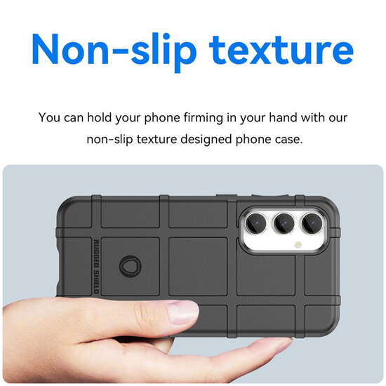 Samsung Galaxy S23 FE Hoesje - Mobydefend Rugged Shield TPU Backcover - Zwart