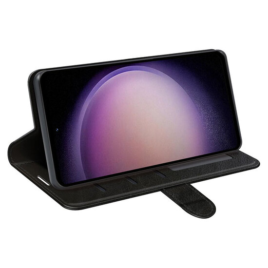 Samsung Galaxy S23 FE Hoesje - MobyDefend Wallet Book Case (Sluiting Achterkant) - Zwart