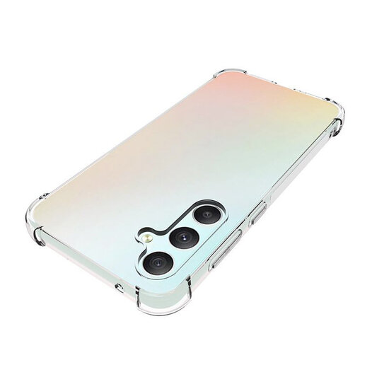 Samusng Galaxy S23 FE Hoesje - MobyDefend Transparante Shockproof TPU Backcover - Verstevigde Hoeken - Volledig Doorzichtig