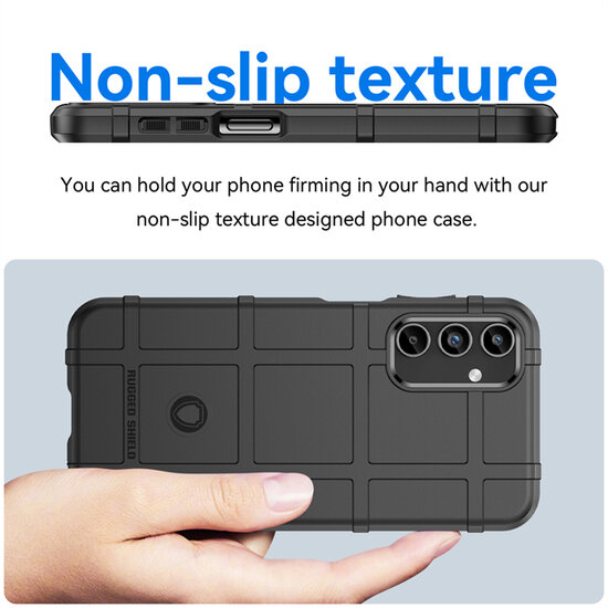 Samsung Galaxy A15 Hoesje - Mobydefend Rugged Shield TPU Backcover - Zwart