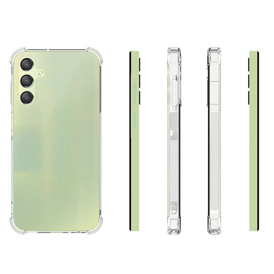 Samsung Galaxy A15 Hoesje - MobyDefend Transparante Shockproof TPU Backcover - Verstevigde Hoeken - Volledig Doorzichtig