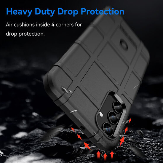 Samsung Galaxy A25 Hoesje - Mobydefend Rugged Shield TPU Backcover - Blauw