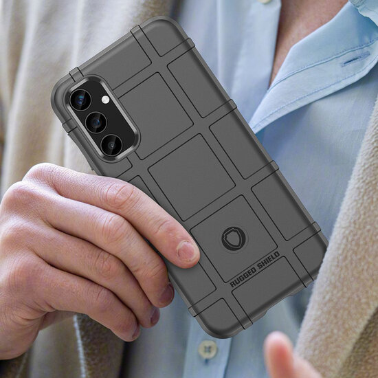 Samsung Galaxy A25 Hoesje - Mobydefend Rugged Shield TPU Backcover - Zwart