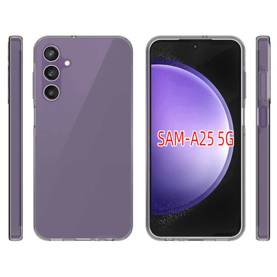 Samsung Galaxy A25 Hoesje - MobyDefend Transparante TPU Backcover - Volledig Doorzichtig