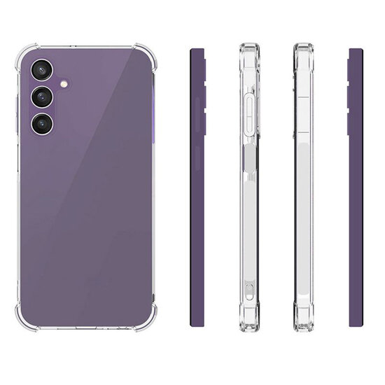 Samsung Galaxy A25 Hoesje - MobyDefend Transparante Shockproof TPU Backcover - Verstevigde Hoeken - Volledig Doorzichtig