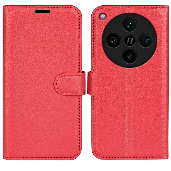 Oppo Find X8 Pro Hoesje - MobyDefend Kunstleren Wallet Book Case (Sluiting Voorkant) - Rood