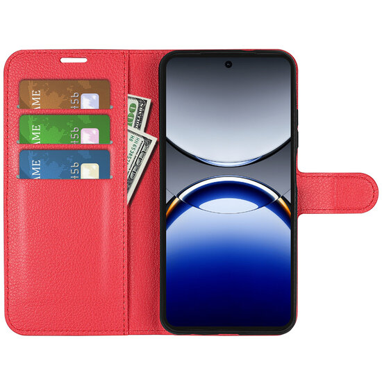 Oppo Find X8 Pro Hoesje - MobyDefend Kunstleren Wallet Book Case (Sluiting Voorkant) - Rood