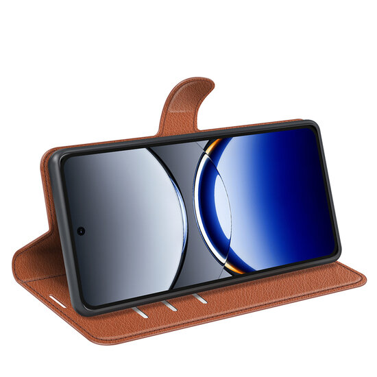 Oppo Find X8 Pro Hoesje - MobyDefend Kunstleren Wallet Book Case (Sluiting Voorkant) - Bruin